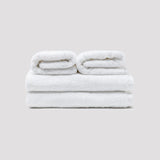 Set de Toallas de Baño 4 Piezas Blanco 100% Algodón 650 Gramos
