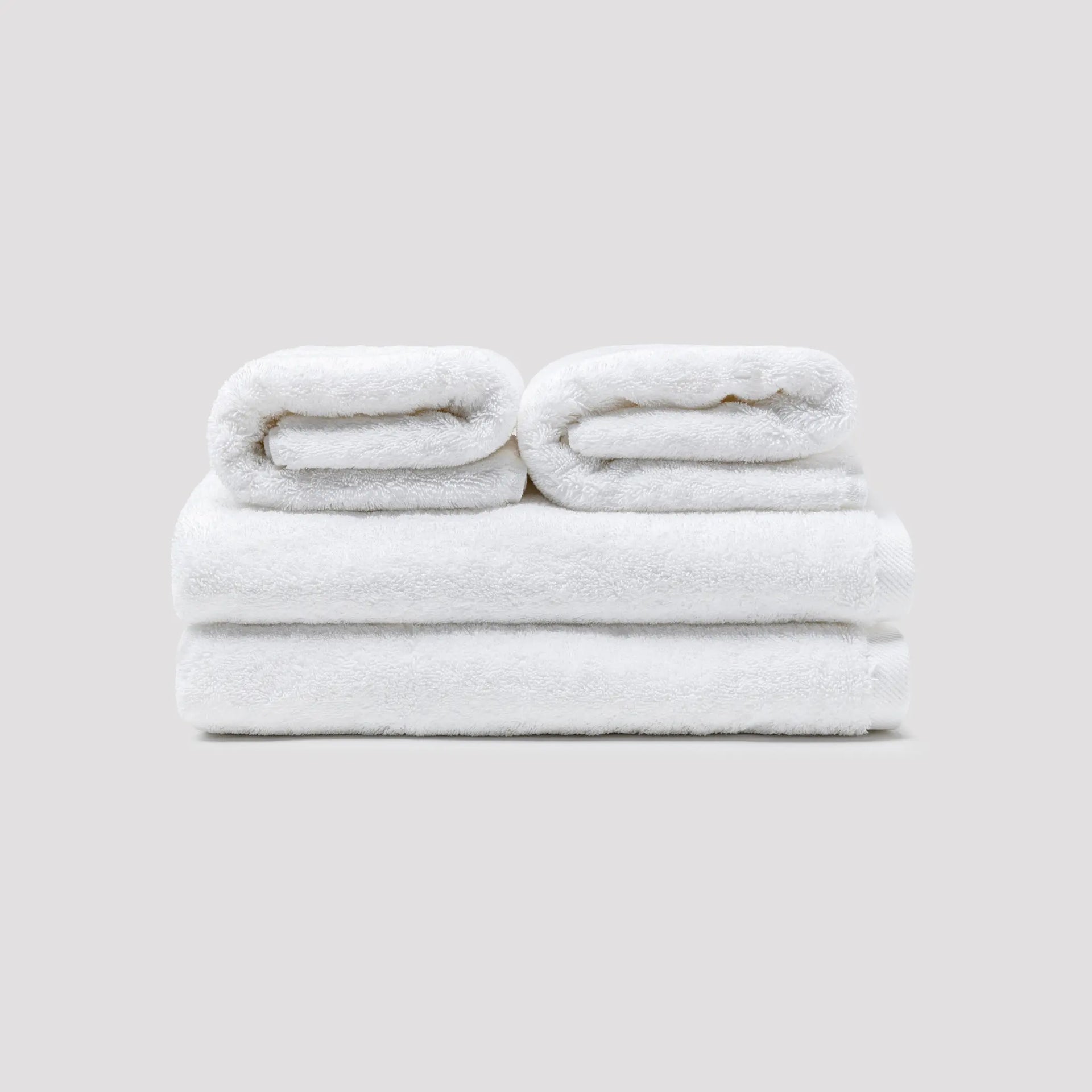 Set de Toallas de Baño 4 Piezas Blanco 100% Algodón 650 Gramos