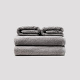 Set de Toallas de Baño 4 Piezas Grises 100% Algodón 650 Gramos